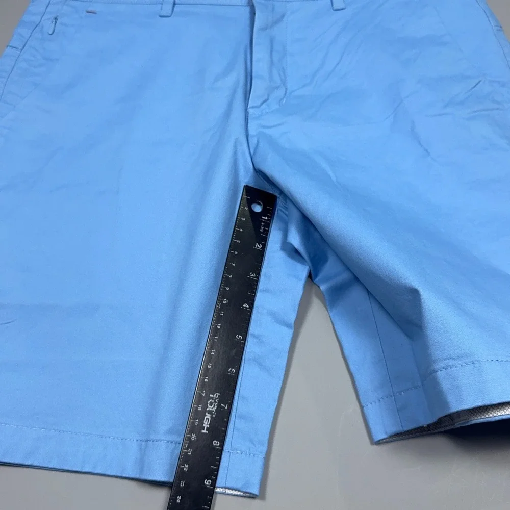 Perruzo Slim Fit Chino Shorts Mens Size 32 Light‎ Blue Summer Resort Costal